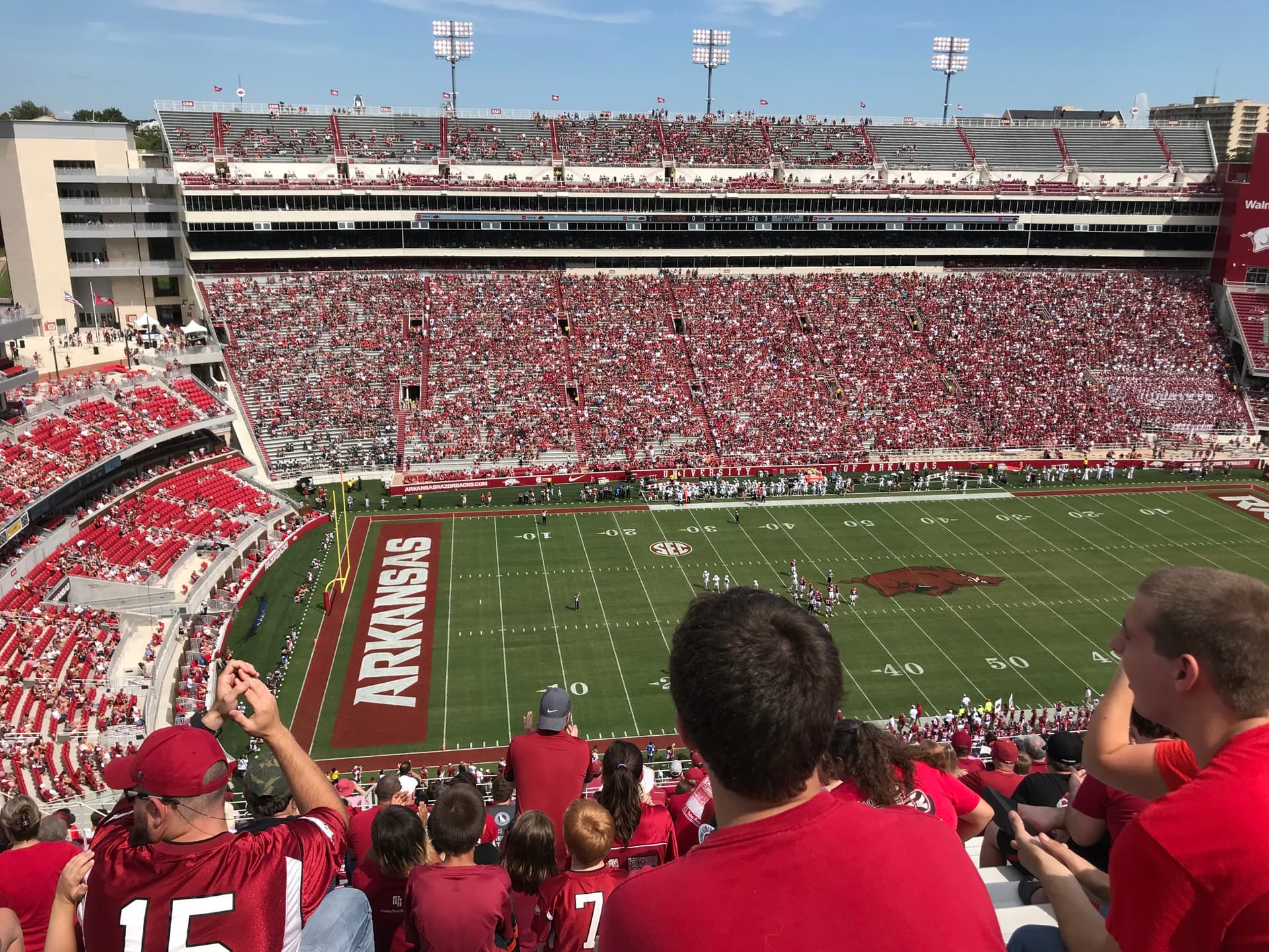 Razorback football game day in Fayetteville